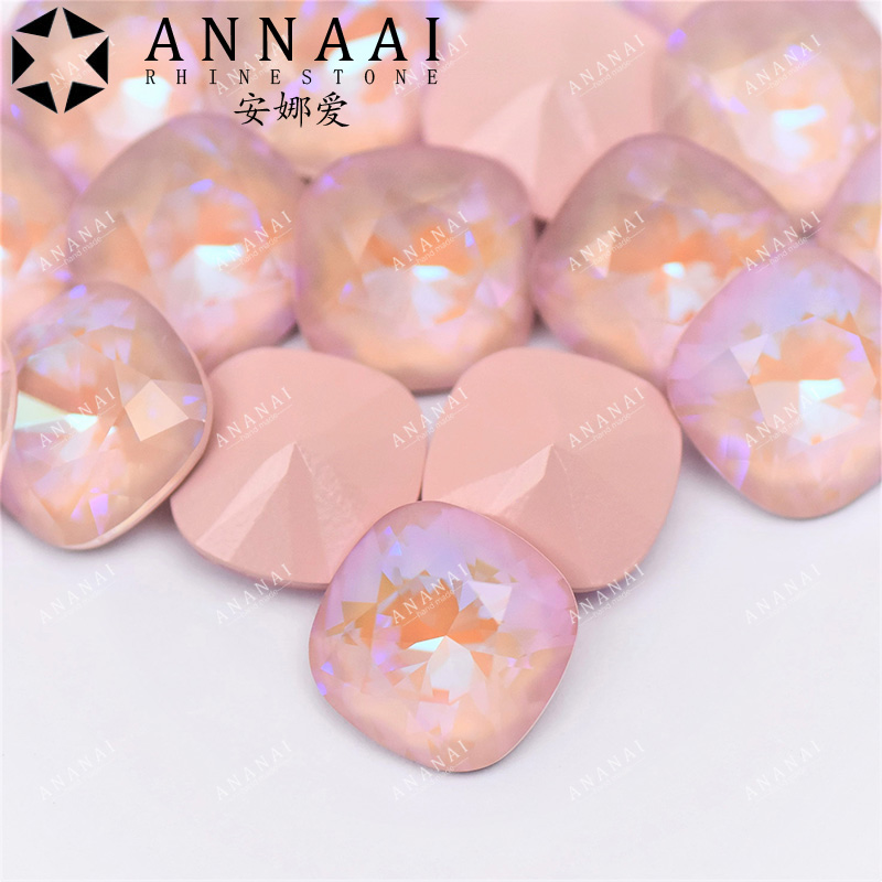 花式石 4470肥方 10MM 001L149D典雅粉  美甲钻华子堆钻DIY奥钻