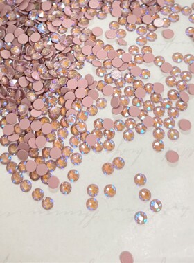 平底钻 SS16约4mm 001L149D典雅粉 美甲钻华子DIY奥钻超闪水晶