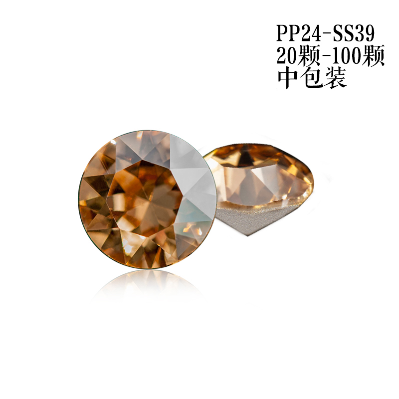 diy金色美甲采用元素尖底钻