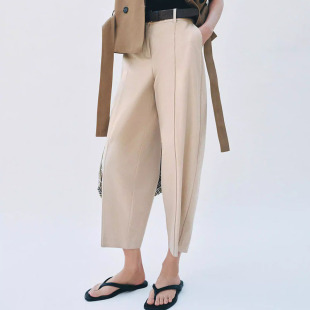 新款 711 女装 4387074 700 低腰休闲通勤配腰带气球裤 ZA 2026春季