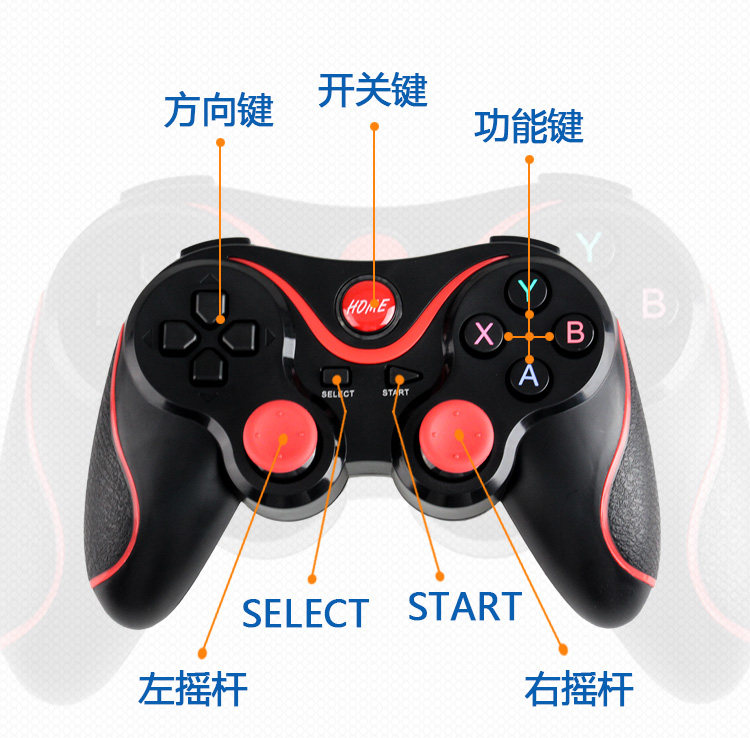 조이스틱 안드로이드 휴대 전화 모바일 게임 블루투스 무선 게임 컨트롤러 브래킷 핸들이있는 TV 박스 아케이드 경쟁