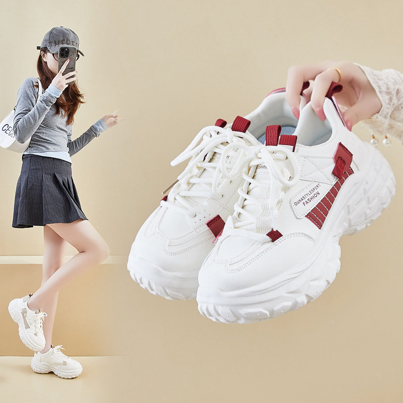 ins韩版新款老爹鞋女2026春季学生运动跑步休闲鞋厚底增高YB8805,女鞋,时尚休闲鞋,淘宝优惠券,粉丝福利购,淘宝优惠卷