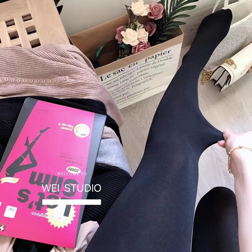 韩国lets slim瘦腿袜压力光腿打底神器连裤秋冬薄款丝袜美腿袜女