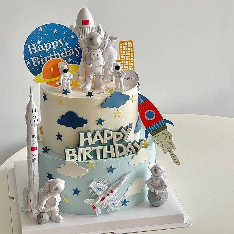 小红书同款男孩生日蛋糕装饰月亮月球宇航员公仔生日蛋糕卡通摆件,节庆用品/礼品,节日装扮用品,淘宝优惠券,粉丝福利购,淘宝优惠卷