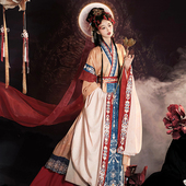 洛花赋 汉服 汉服神仙服传统国风交领半袖 渡清欢 魏晋复原女款