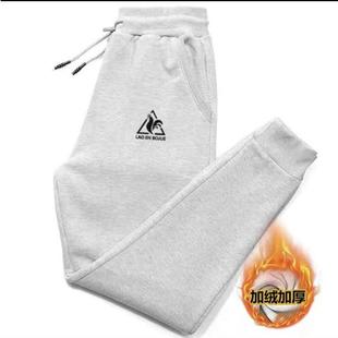 冬款 宽松纯棉卫裤 男士 男加肥加大码 运动保暖加绒卫裤 2024春秋款