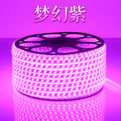 紫色led灯带紫光粉色灯带家用220v装 饰浪漫创意超亮户外防水长条