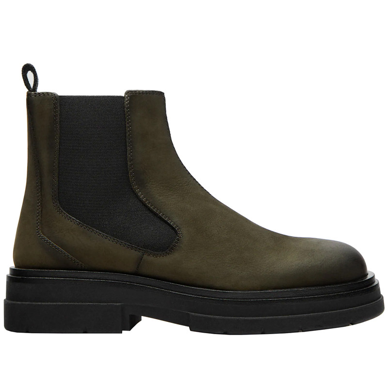 AUTUMN WINTER MARTIN BOOTS LEATHER NEW MENS SHOES GREEN COWHIDE BRITISH STYLE CHELSEA BOOTS 12008820500