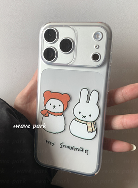 海浪公园【拍三免一】雪人snowman适用于苹果17PM手机壳tpu透明软壳三星s25至尊小米17pro华为p80pro