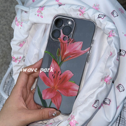 海浪公园【拍三免一】花适用于iPhone15promax手机壳tpu透明软壳三星s24小米14pro华为p70pro