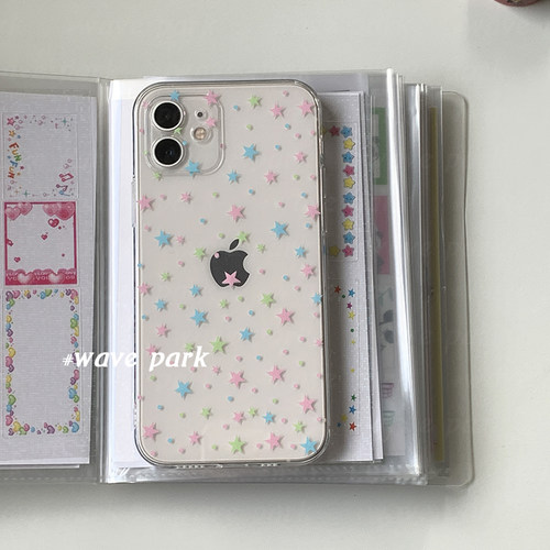 海浪公园【拍三免一】彩色星星适用于iPhone15promax手机壳tpu透明软壳三星s24小米14pro华为p70pro