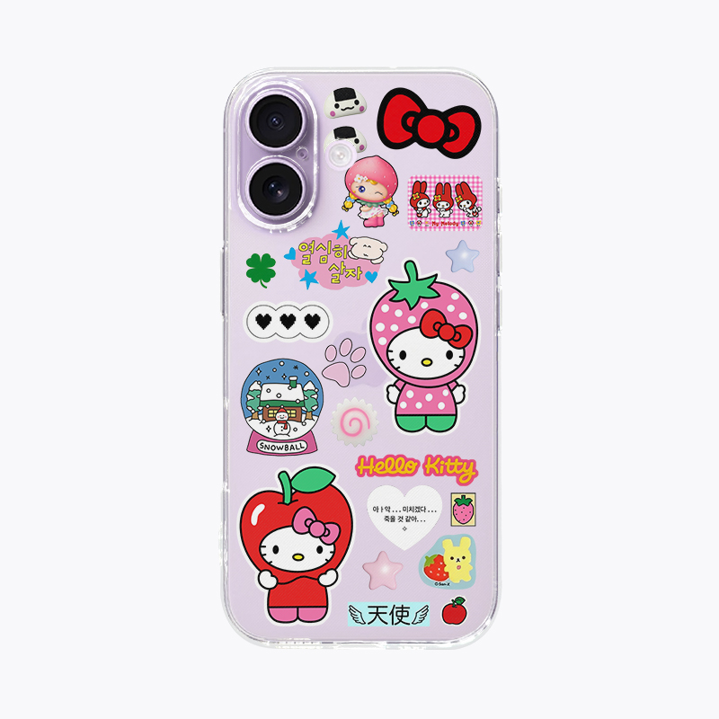 海浪公园【拍三免一】粉红kitty卡通可爱适用于苹果17PM手机壳tpu透明软壳三星s25至尊小米15pro华为p80pro