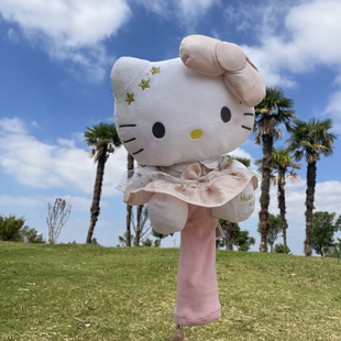 HELLO KITTY毛绒高尔夫杆套卡通帽套球杆保护套 可爱木杆套高品质