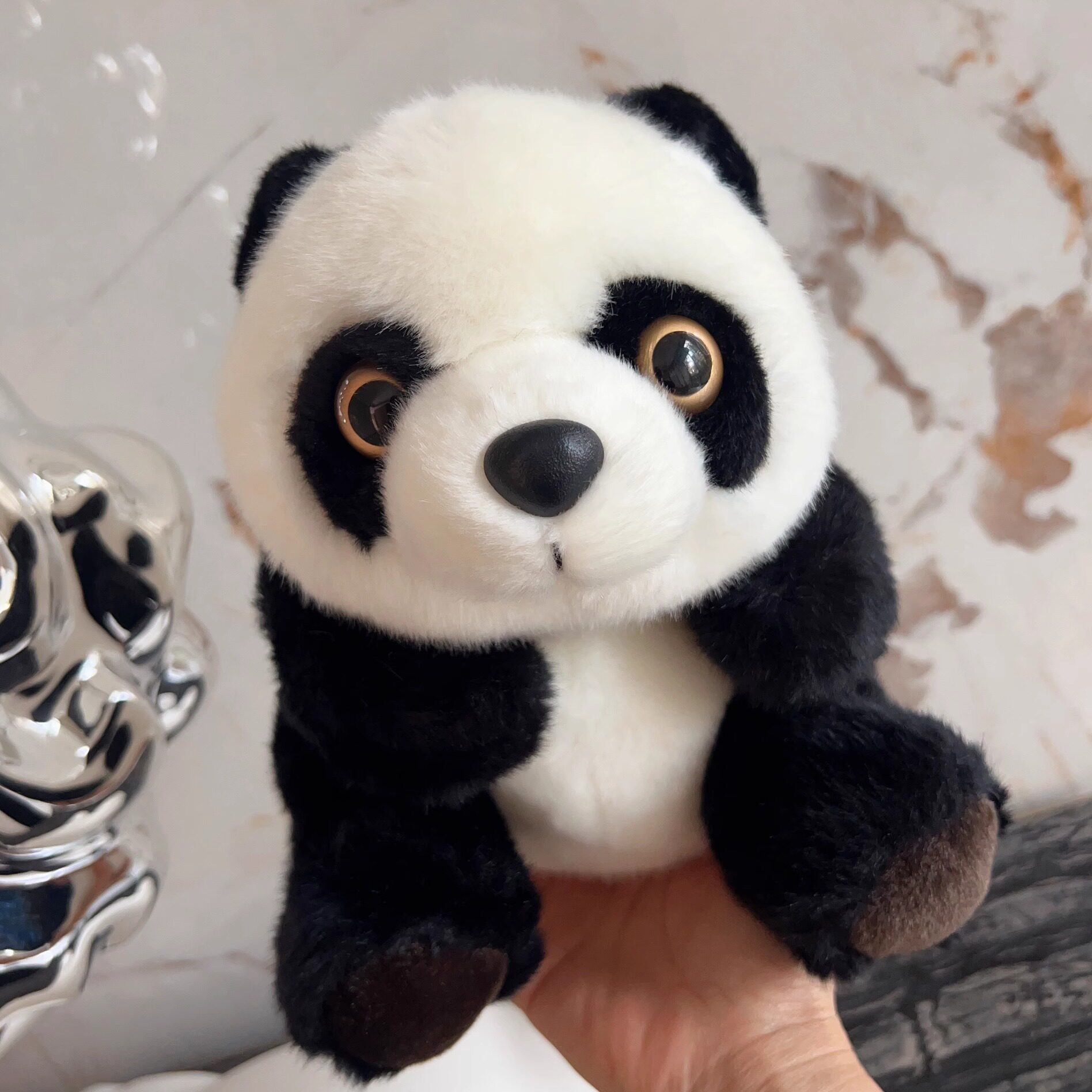 坐姿空脖子摇头仿真熊猫玩偶毛绒玩具成都纪念品周边礼物公仔礼品