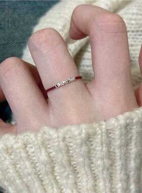 碎银子红绳手链戒指女小众设计高级感国风新中式气质手绳批发