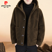 外套保暖双面穿含羊毛皮草男装 皮毛一体男士 大衣 新款 皮尔卡丹冬季