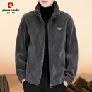 毛呢外套 外套双面绒皮毛一体加厚男装 皮尔卡丹秋冬新款 羊羔绒男士