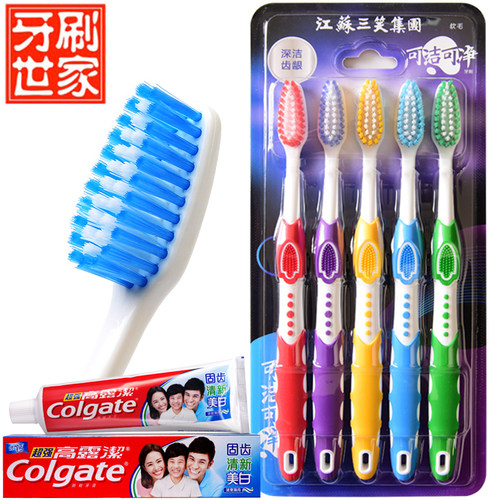 可洁可净牙刷软毛竹炭成人家庭装
