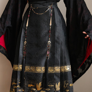 复古禁步腰链腰间马面裙汉服配饰流苏珍珠压襟新中式挂件古装腰带