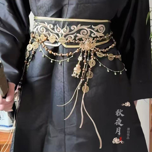 腰链马面裙配饰葫芦铜钱腰封腰缠万贯中国风流苏装饰腰间禁步腰带