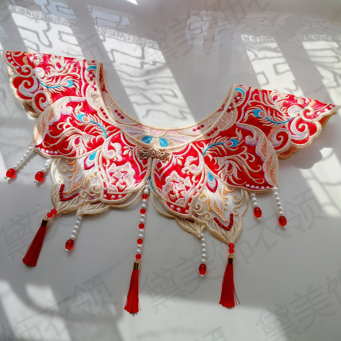 凤凰云肩中小童大童刺绣喜庆新年氛围中式马面裙旗袍汉服配饰披肩,服饰配件/皮带/帽子/围巾,假领,淘宝优惠券,粉丝福利购,淘宝优惠卷