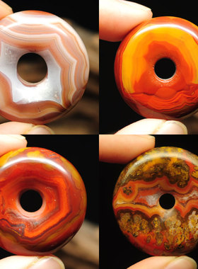 色浓纹美平安扣战国红吊坠挂坠