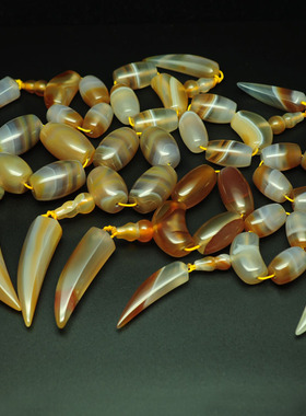 同料一套狼牙吊坠缠丝玛瑙个性