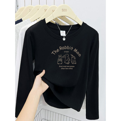 纯棉长袖t恤女2025新款