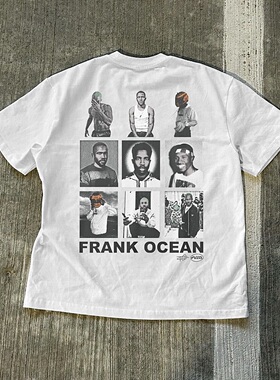 LS7 美式重磅frank ocean印花短袖上衣原创设计复古纯棉大图案T恤