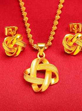 礼物礼品首饰女士生日礼物项坠久不掉色黄礼物镀礼物项链吊坠厂家