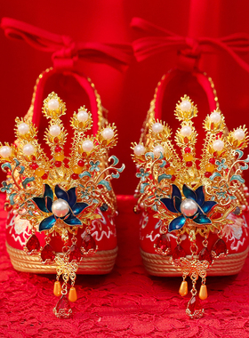 绣禾缘原创秀禾婚鞋女新款中式婚鞋新娘结婚红色古风汉服婚鞋