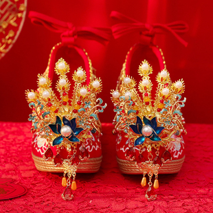 绣禾缘原创秀禾婚鞋女新款中式婚鞋新娘结婚红色古风汉服婚鞋