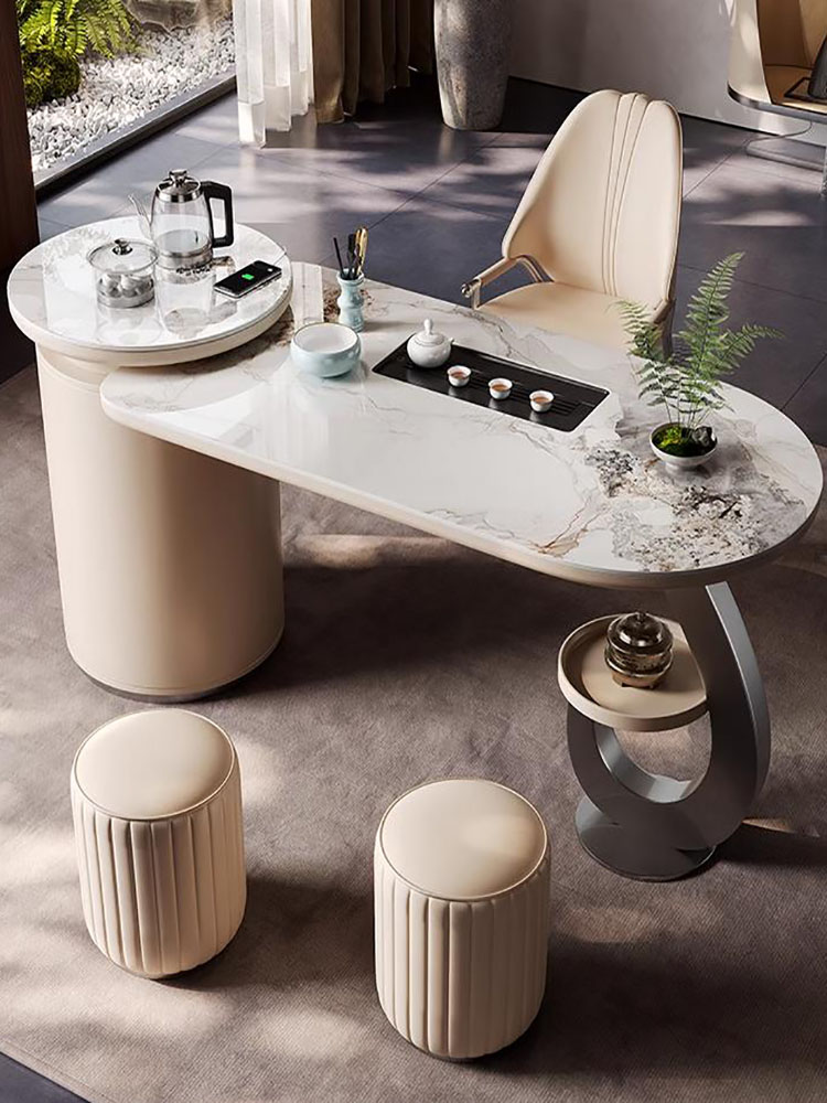 高端设计感岩板功夫茶台