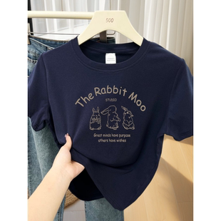 正肩短袖T恤女夏装衣服女款2026年新款今年流行好看漂亮夏季上衣