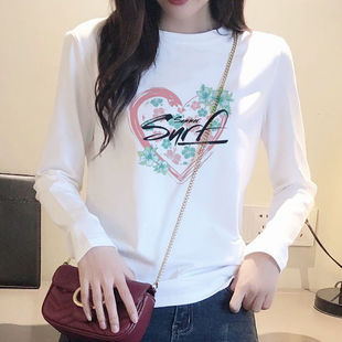 女衫 体恤侐衫 女装 长袖 上衣服百搭打底衫 2024新款 小衫 t恤女春秋季