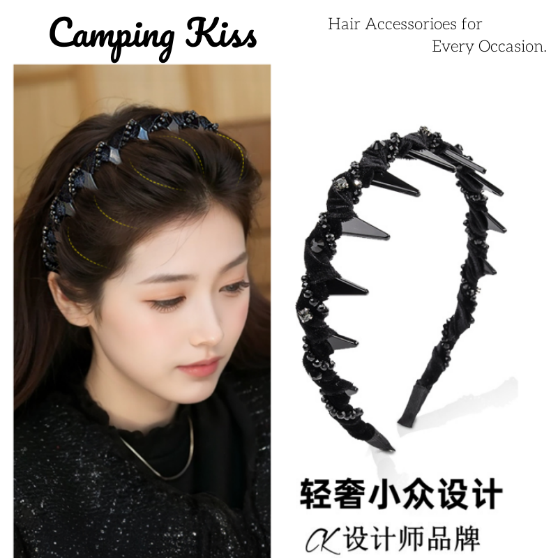 CampingKiss巴黎水钻高端发箍女