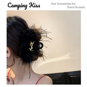 CampingKiss羽毛抓夹毛毛鲨鱼夹