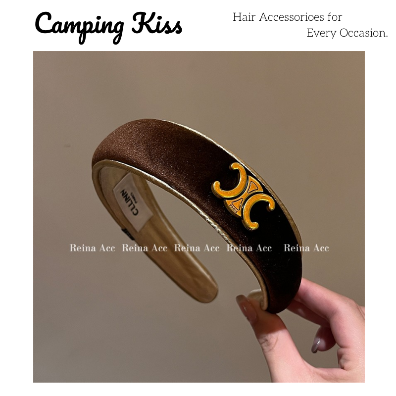 法式Camping Kiss秋冬发箍发捆头饰头箍女凯旋门复古高级感高颅顶