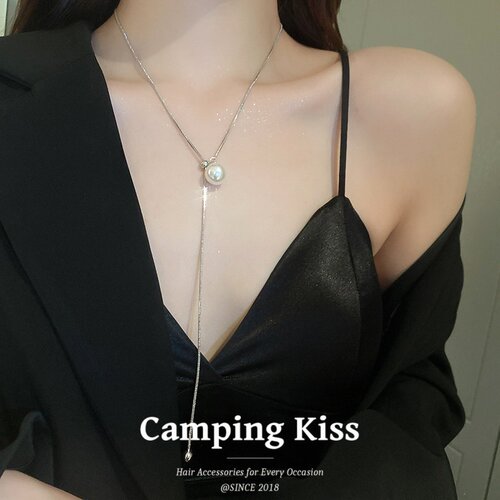 CampingKiss轻奢珍珠流苏毛衣链
