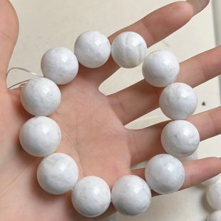 O289。19mm天然白幽灵手串一条