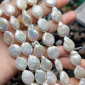 C272 天然珍珠片片一条13 15mm