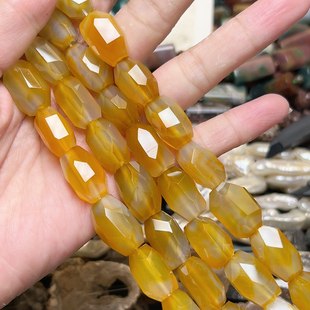 R333天然进口巴西玛瑙硬切一条16.5 10.5mm