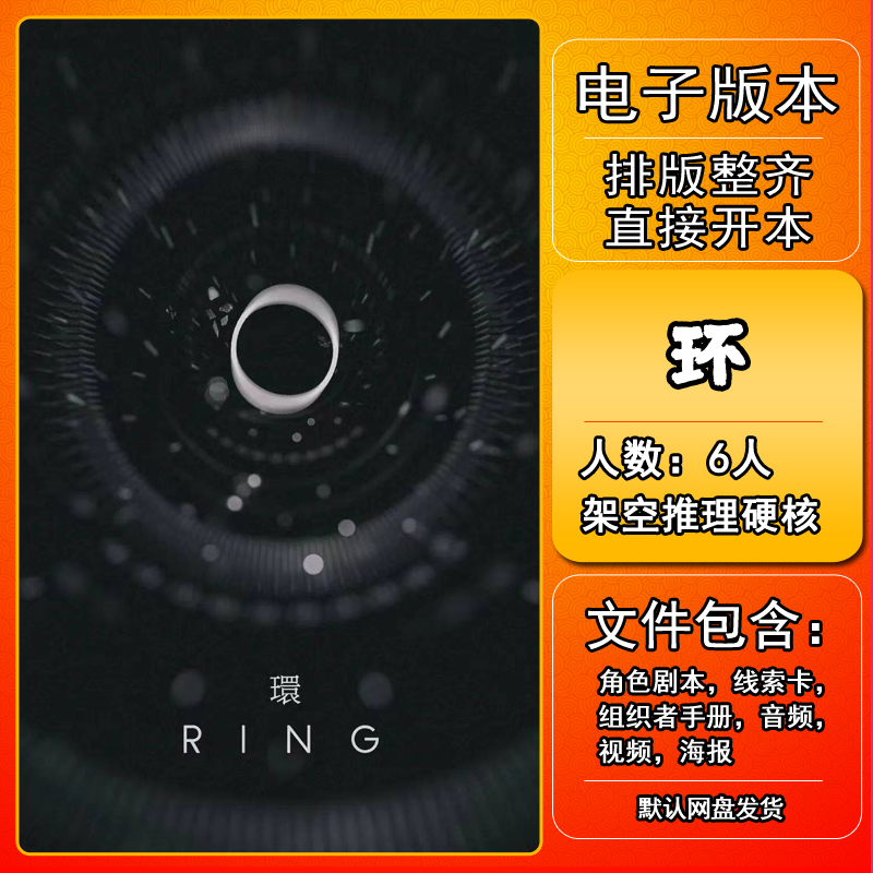 环剧本杀电子版复盘解析打印本电子本6人架空推理开放硬核城限本-封面