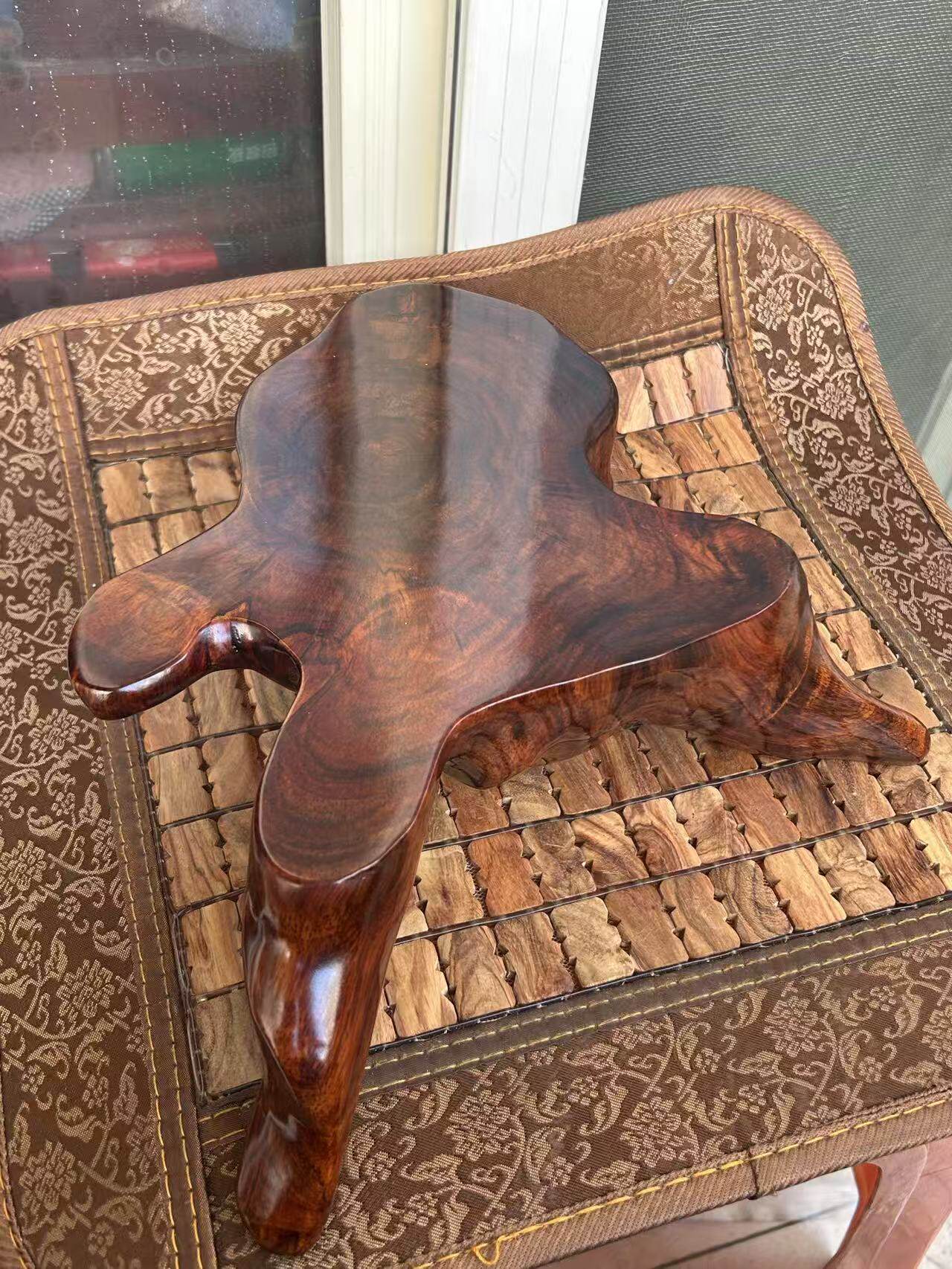 海南黄花梨油梨底座摆件打磨原木实木书房海口发货一物一拍0107