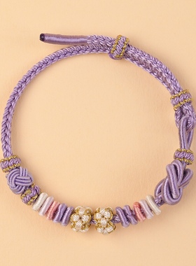 编织手绳可自由拆卸穿黄金孔3MM