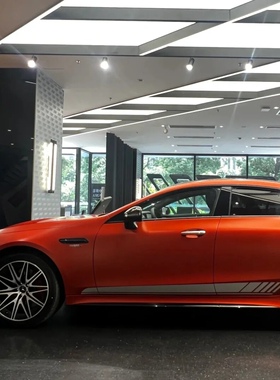 奔驰AMG GT50车贴拉花GT53 GT63S CLA45车身侧裙原厂彩条贴纸