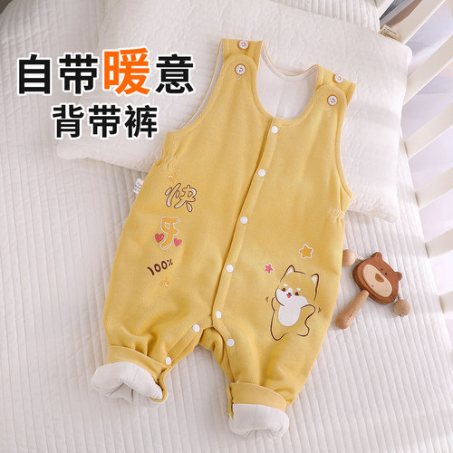 【舒软蓄温】免脱换尿布薄棉裤子