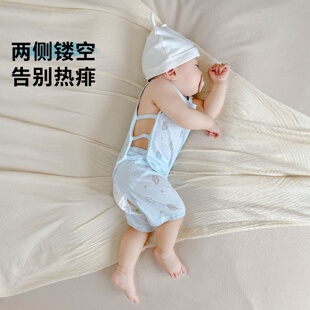 宝宝夏天衣服新生婴儿夏季 6月龄男薄款 a类73码 59幼儿夏服 分体套装