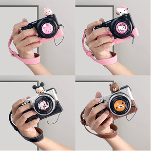 适用索尼zve10二代保护套a5100镜头盖a6400 饰底座 a6000热靴盖装