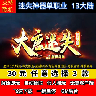 大唐迷失神器单职业追梦长安城13大陆假人后台微端 老王传奇单机版